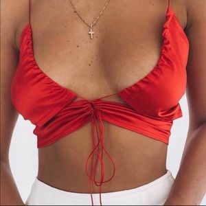 Beginning boutique red unique top! Au size 8 womens! Festival Coachella top!!